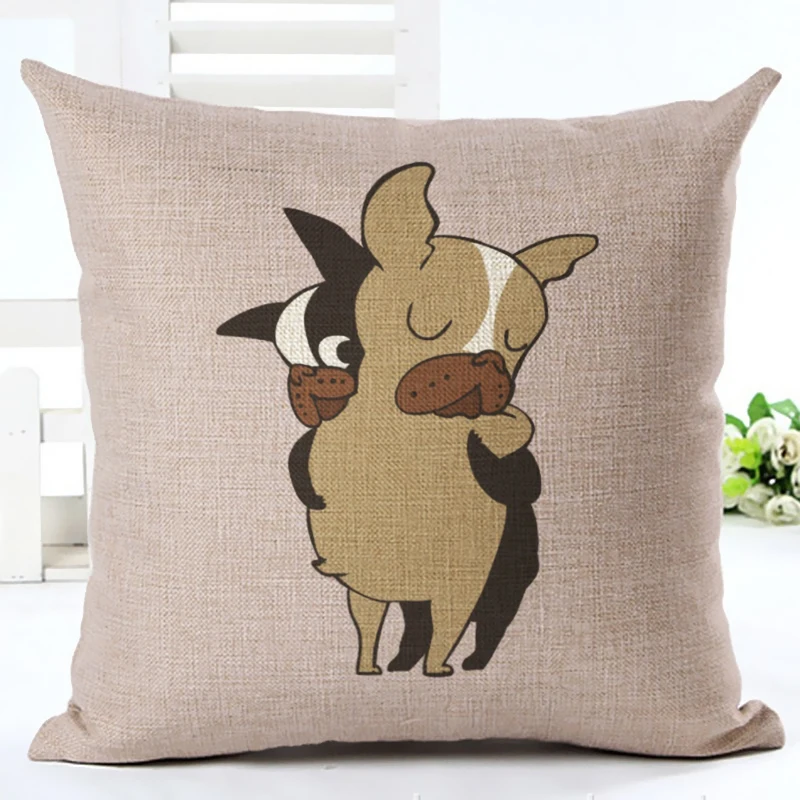 45x45 Новый домашний декор наволочка модный мультяшный поцелуй животные