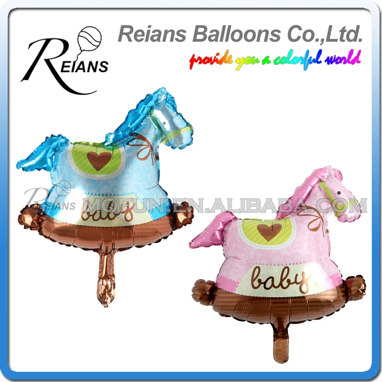 50 шт. REIANS 49 см Симпатичный мультфильм new born Троян розовый синий деревянный конь