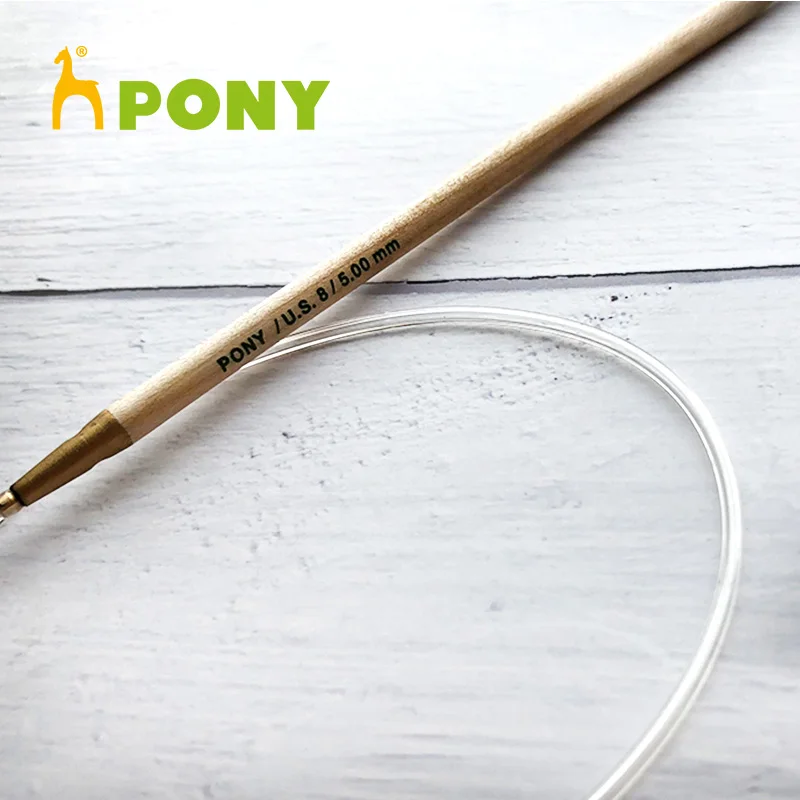 1 шт. Pony Maple 40 см фиксированная круговая вязальная игла