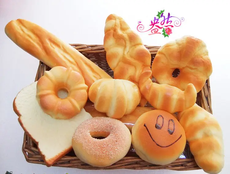 

10 pcs Pastry Realistic feel smell props eco-friendly Artificial Bread Prank toys Soft Foam Home decor