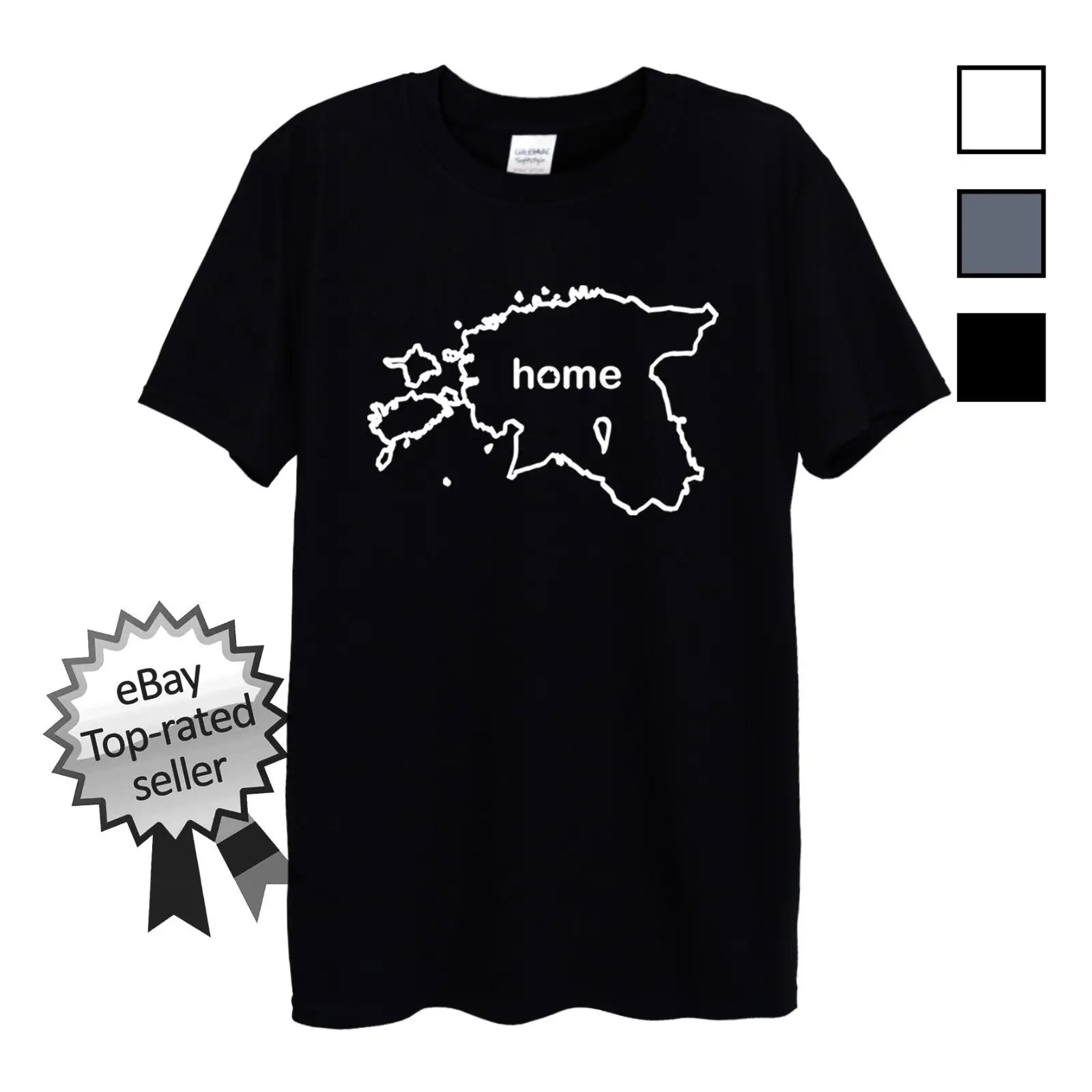 

Simple Short-Sleeved Cotton T-Shirt ESTONIA HOME T-Shirt FIND YOUR OWN Country Men OR Women's Tallinn Eesti Estonian O-Neck