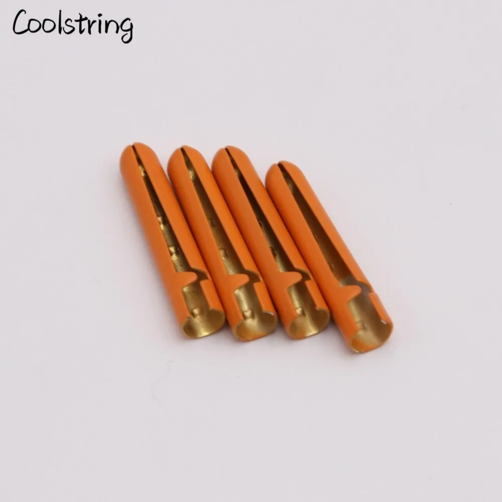 Coolstring 20 шт./лот 4x23 мм Флуоресцентный желтый оранжевый живопись металлические наконечники для шнурков шнурок Одежда DIY Аксессуары