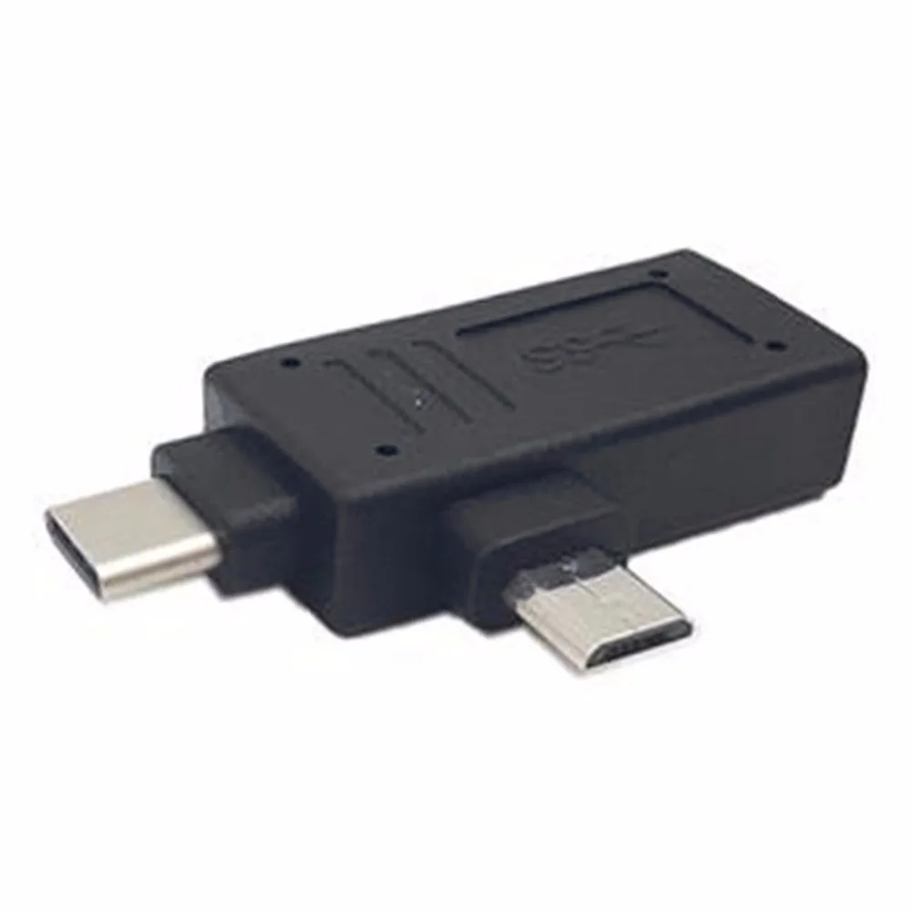 Адаптер OTG 2 в 1 с портом USB 3 Type C Micro папа на 0 A Мама черный | Электроника