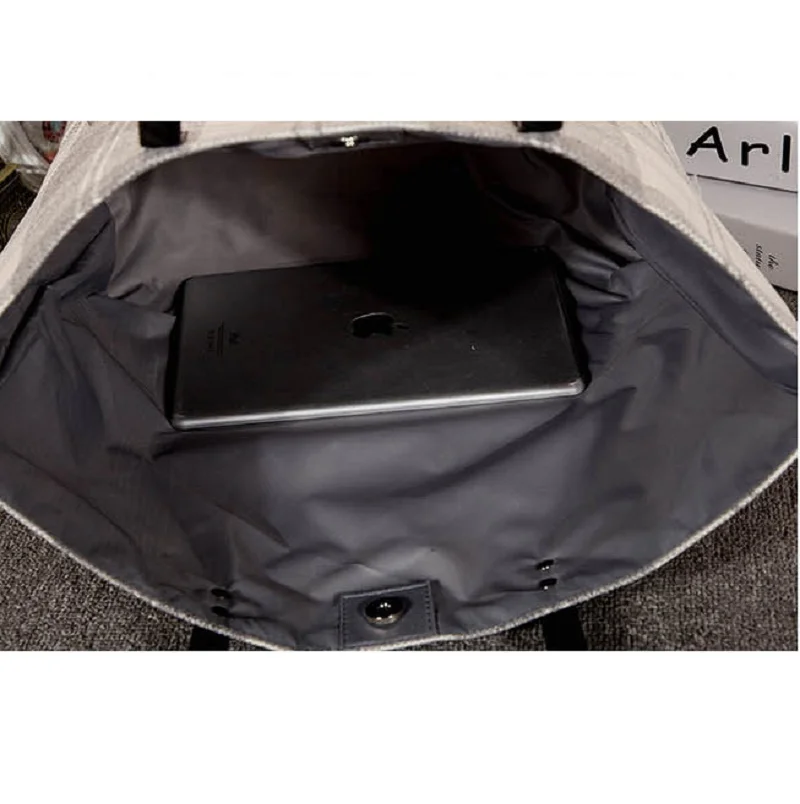 Льняная женская сумка тоут большая на плечо для путешествий пляжа девушек