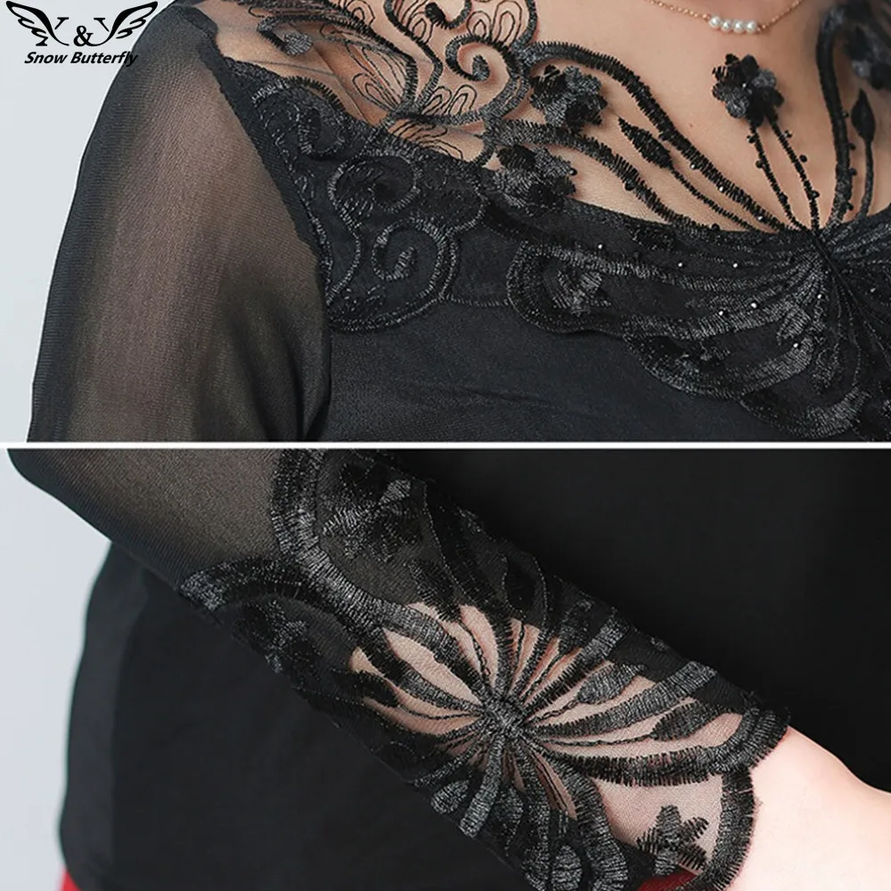 2019 осень зима для женщин топы корректирующие модные кружево шить блузка с