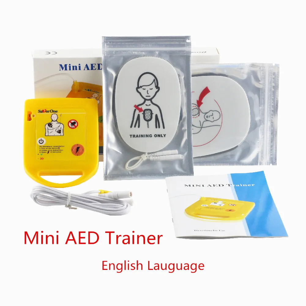 Мини AED тренер XFT D0009 английский голосовые подсказки дефибриллятор универсальный