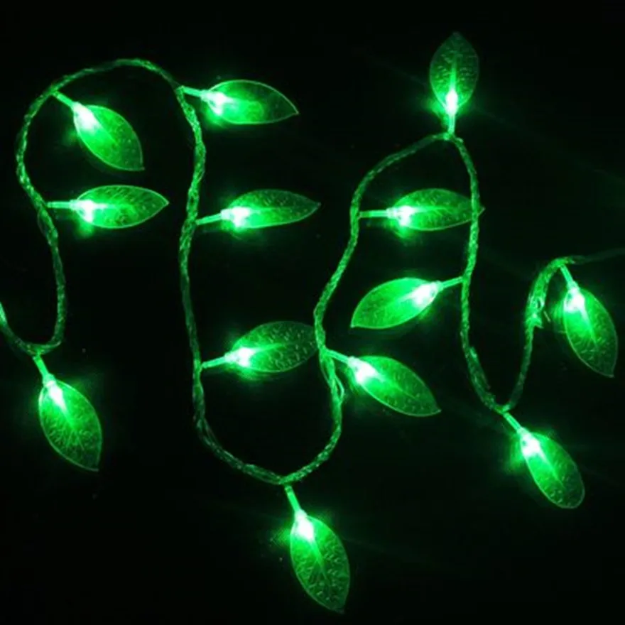 Светильник-гирлянда s Natal светодиодный наружный светильник ing 10 м 100led зеленый листообразный светильник для свадебного украшения дома Лидер продаж светильник s