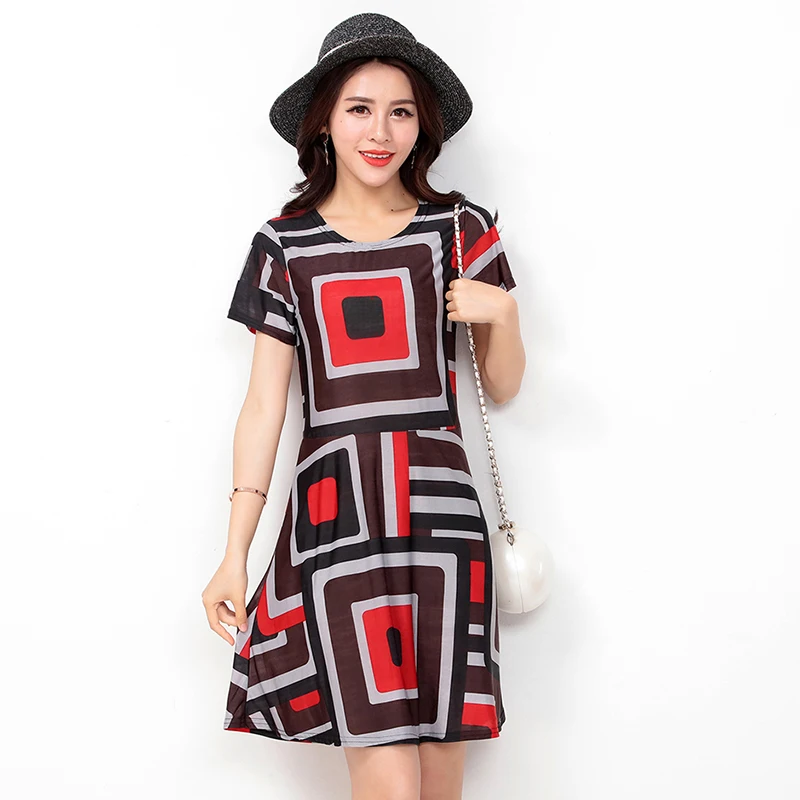 New 2017 Summer Beach Bohemian Dress A-Line Short Sleeve Casual Bodycon Dresses for Women Vestidos Work Wear Floral Office | Женская