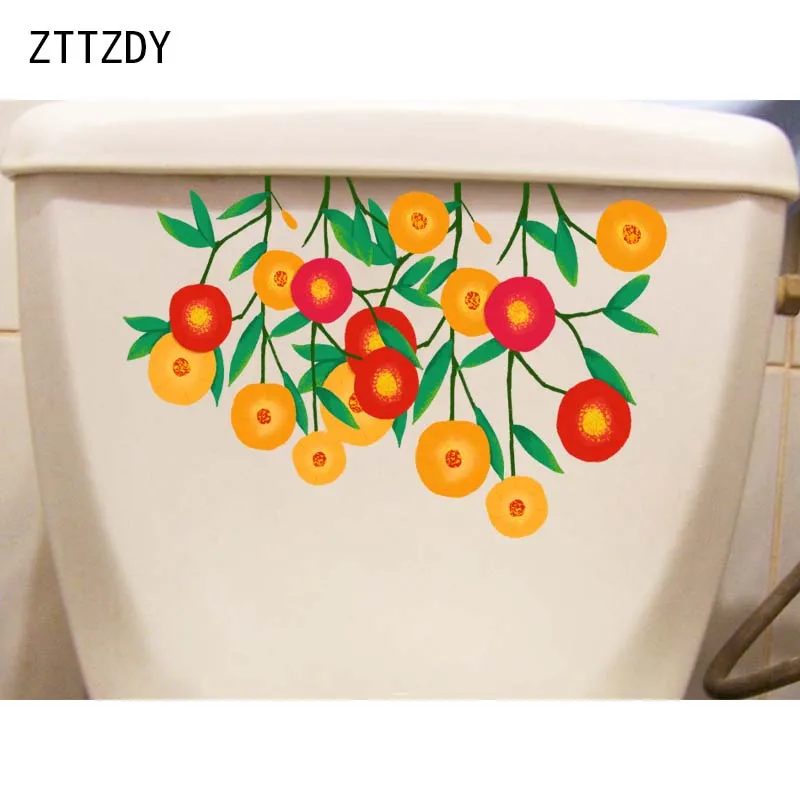 

ZTTZDY 25*16,5 см, ручная роспись, растения, цветы, детская комната, наклейка на стену, украшение для дома, туалета T2-0347