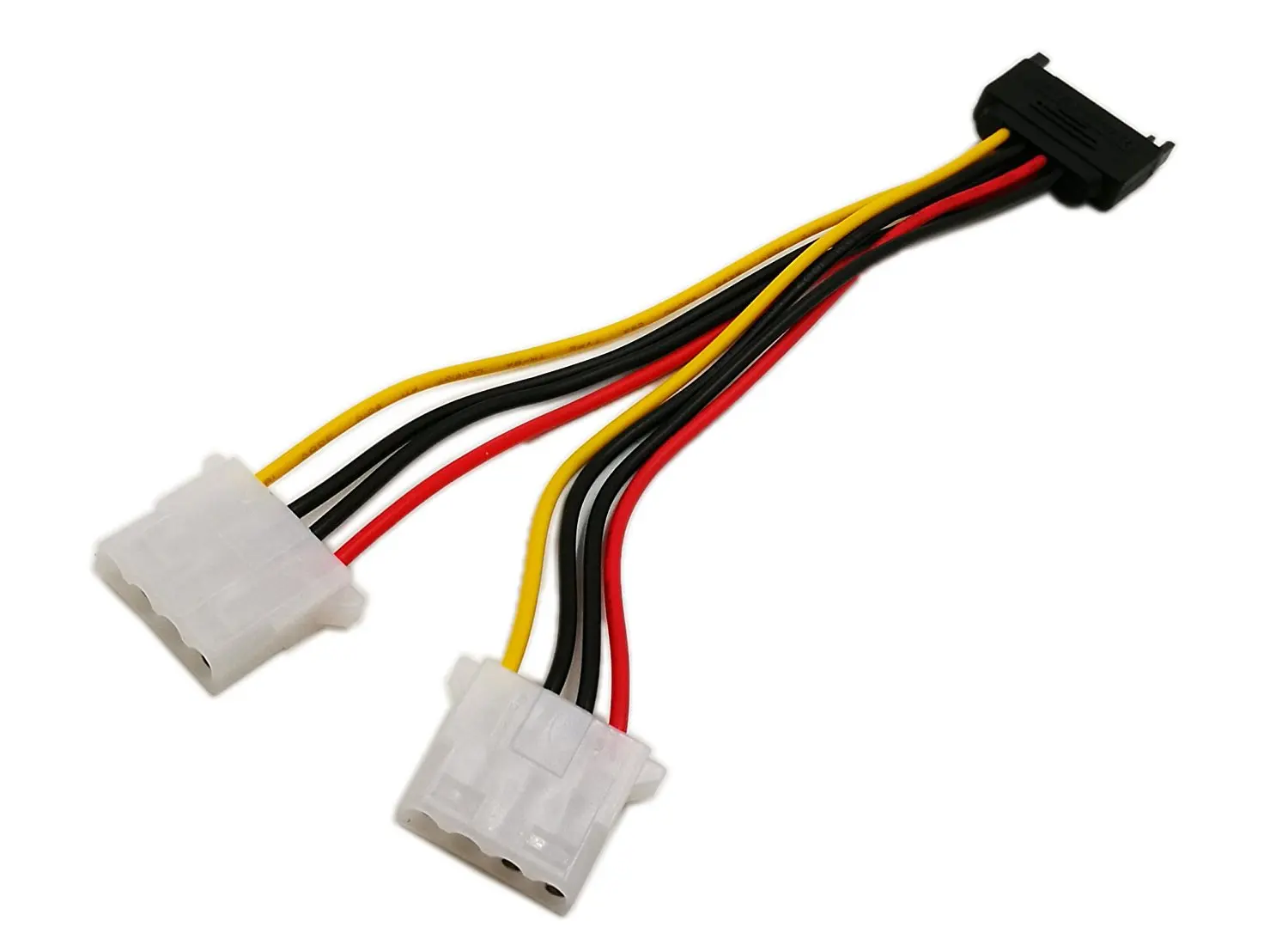 10 шт. 6 &quotSATA 15 контактный штекер к двойному 4 Molex гнездовой Y сплиттер Ide жесткий