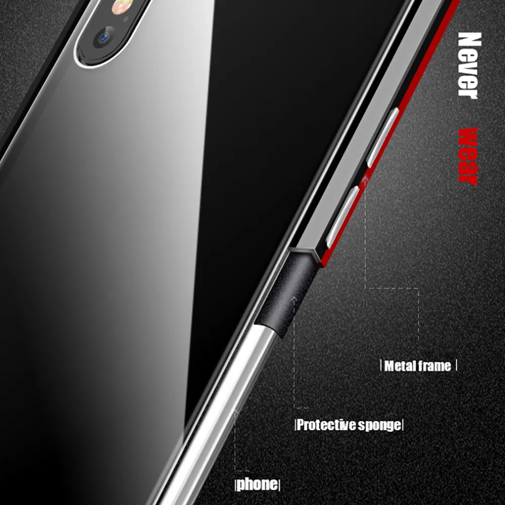 360 chaio de защита магнитный для iPhone XS Max металлический бампер стеклянный Чехол