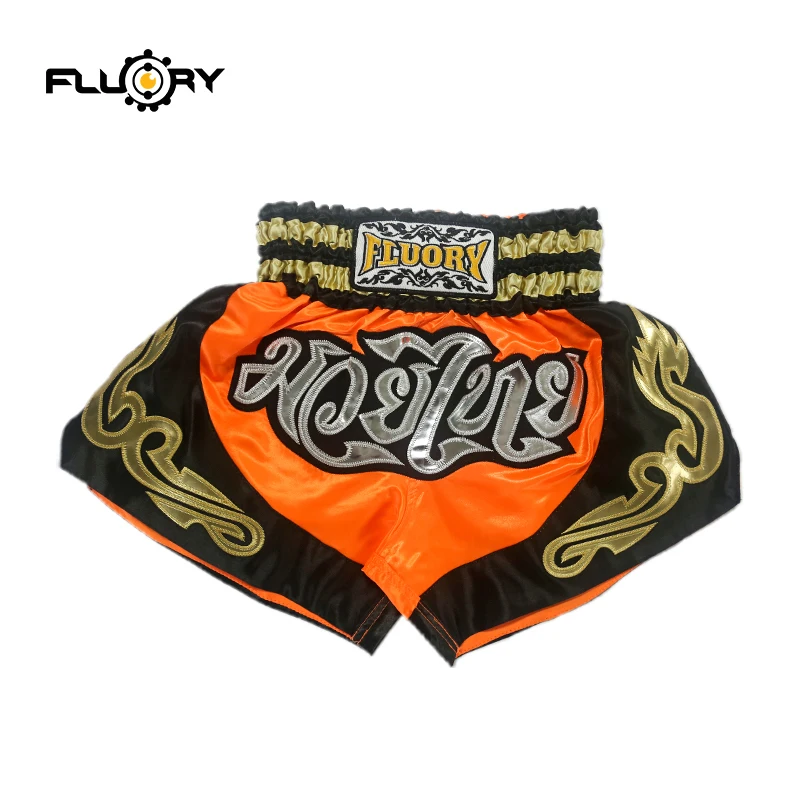Шорты FLUORY Muay Thai высококачественные шорты для тайского бокса для смешанных боевых искусств для зала шорты для кикбоксинга для детей мальчиков и девочек Боевая тренировка