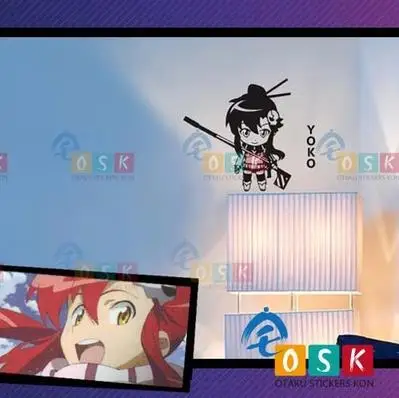 Yoko Gurren Lagann виниловая наклейка на стену декоративная для автомобиля|stickers japanese|car