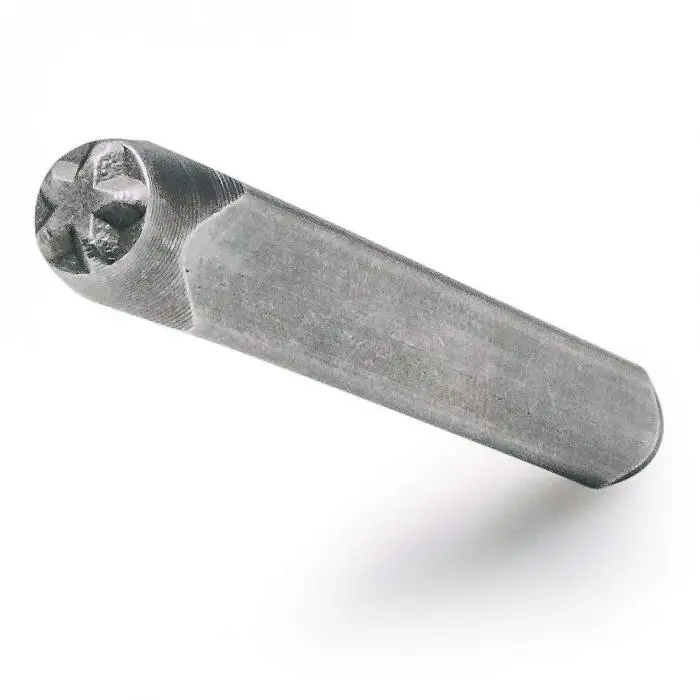 Economical Cross Star Shape Metal Stamp Tool 6mm Head for Customizing Jewelry Clay Art Leathers ds99