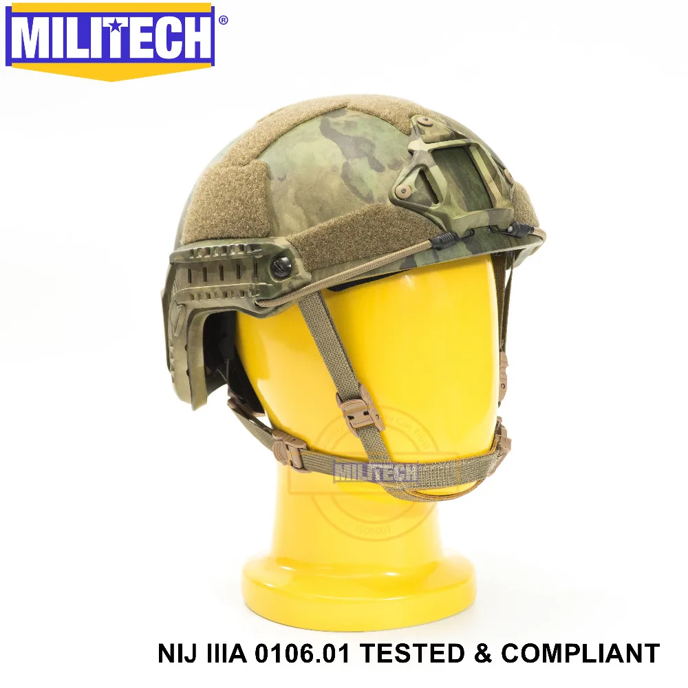 ISO сертифицированный MILITECH ATACS FG NIJ уровень 3A Быстрый высокий XP Cut пуленепробиваемый арамидный баллистический шлем с 5 лет гарантии