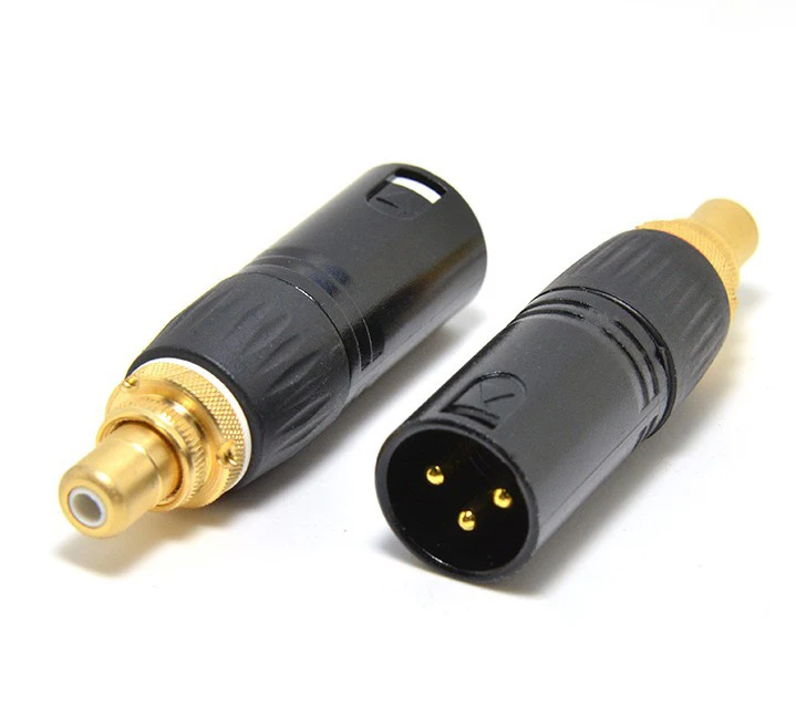 Audiocrast XLR для RCA гнездо адаптер Золотой сбалансированный кабель штекер