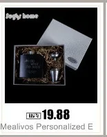 Mealivos 9 oz 304 stainless steel hip flask Gift box personalized liquor flagon vodka rum alcohol bottle groomsman jagermeister