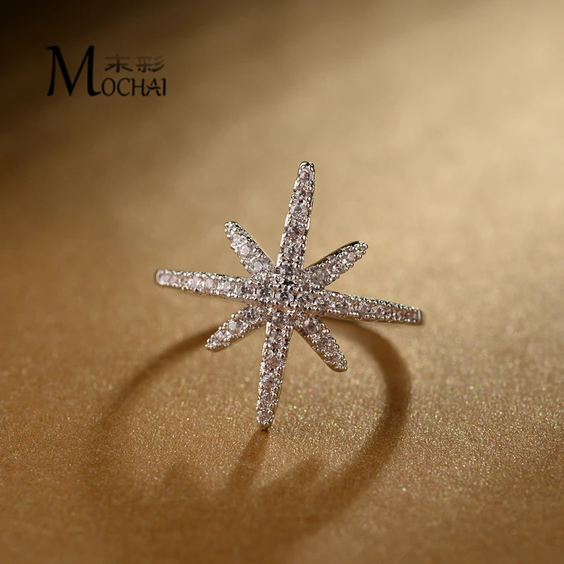 Europe And The United States Trend Rice Word Star Ring Female Models Fashion Wild Six-Pointed Jewelry ZK40 | Украшения и