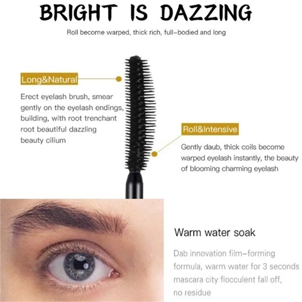 1 PC TOP BEKE Black Ring Buckle Waterproof Long-Lasting Mascara For Eyelash Extension Cosmetics Tool |