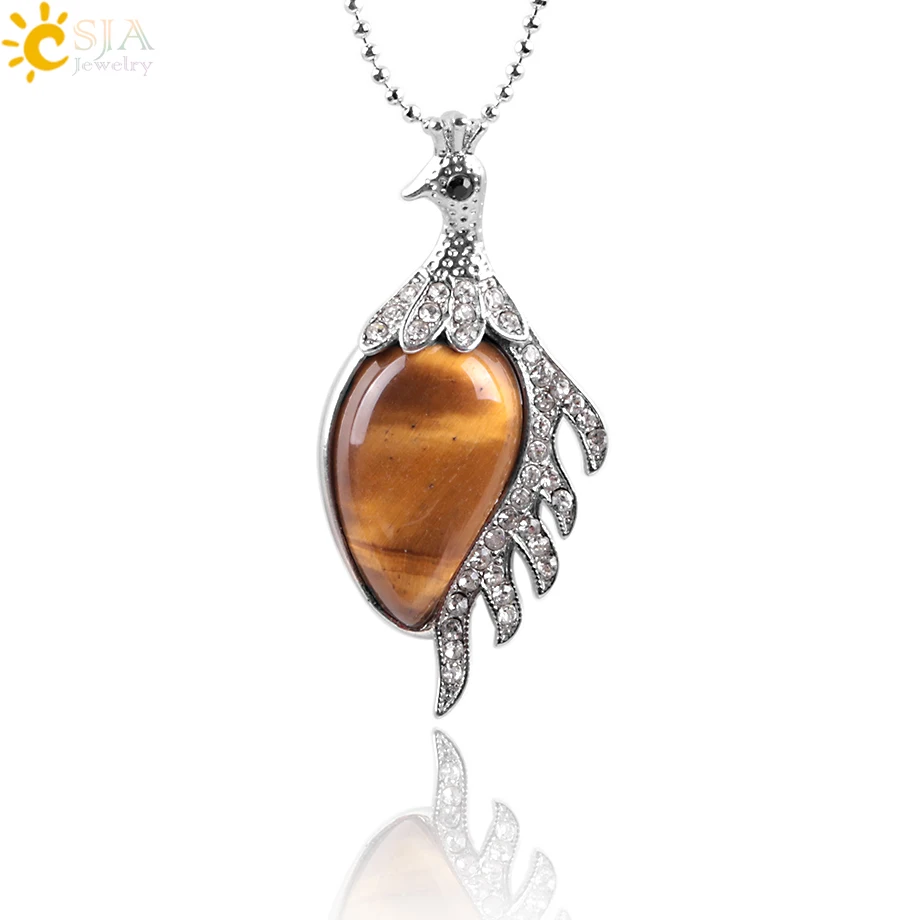 Новое поступление ювелирные изделия CSJA яркий тигровый глаз для женщин CZ