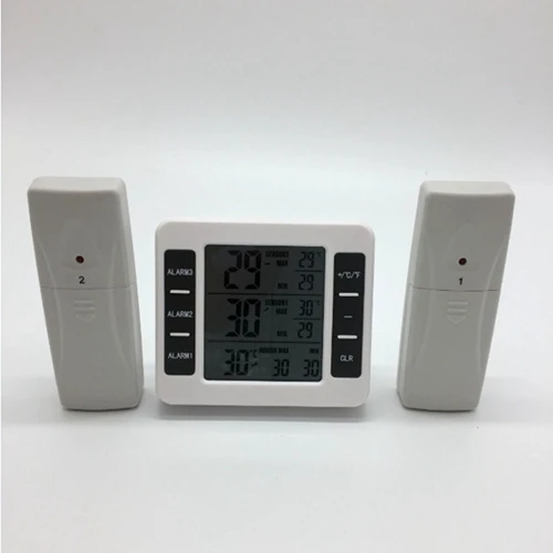 Two Sensor Домашний Беспроводной термометр C/F Max Min In/уличные цифровые холодильники, Морозильники, винные погреба, ЖК-монитор температуры, два датчика - Цвет: Two Sensor