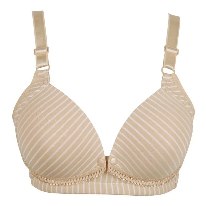 Женское нижнее белье без косточек удобный хлопковый бюстгальтер с полосками и