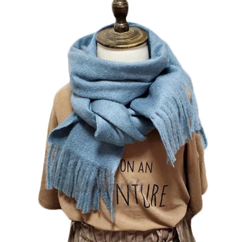 2018 зимний детский кашемировый шарф длинный осенний теплый воротник для