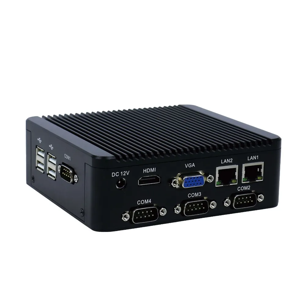 Topton J1900 безвентиляторный мини ПК Quad Core 2 * intel i211 at LAN на борту 4 Гб оперативной