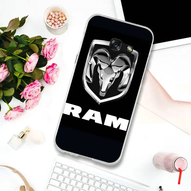 Dodge Challenger STR Ram Demon Logo мягкие чехлы для мобильных телефонов samsung Galaxy J3 J4 J5 J6 J7 J8 A3 A5 A7 сумки