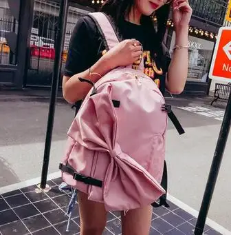 30 12 38 cm PINK Женские Водонепроницаемые нейлоновые рюкзаки женский рюкзак модный рюкзак для женщин детский школьный рюкзак для девочек Дорожная сумка - Цвет: 30 12 38 cm PINK