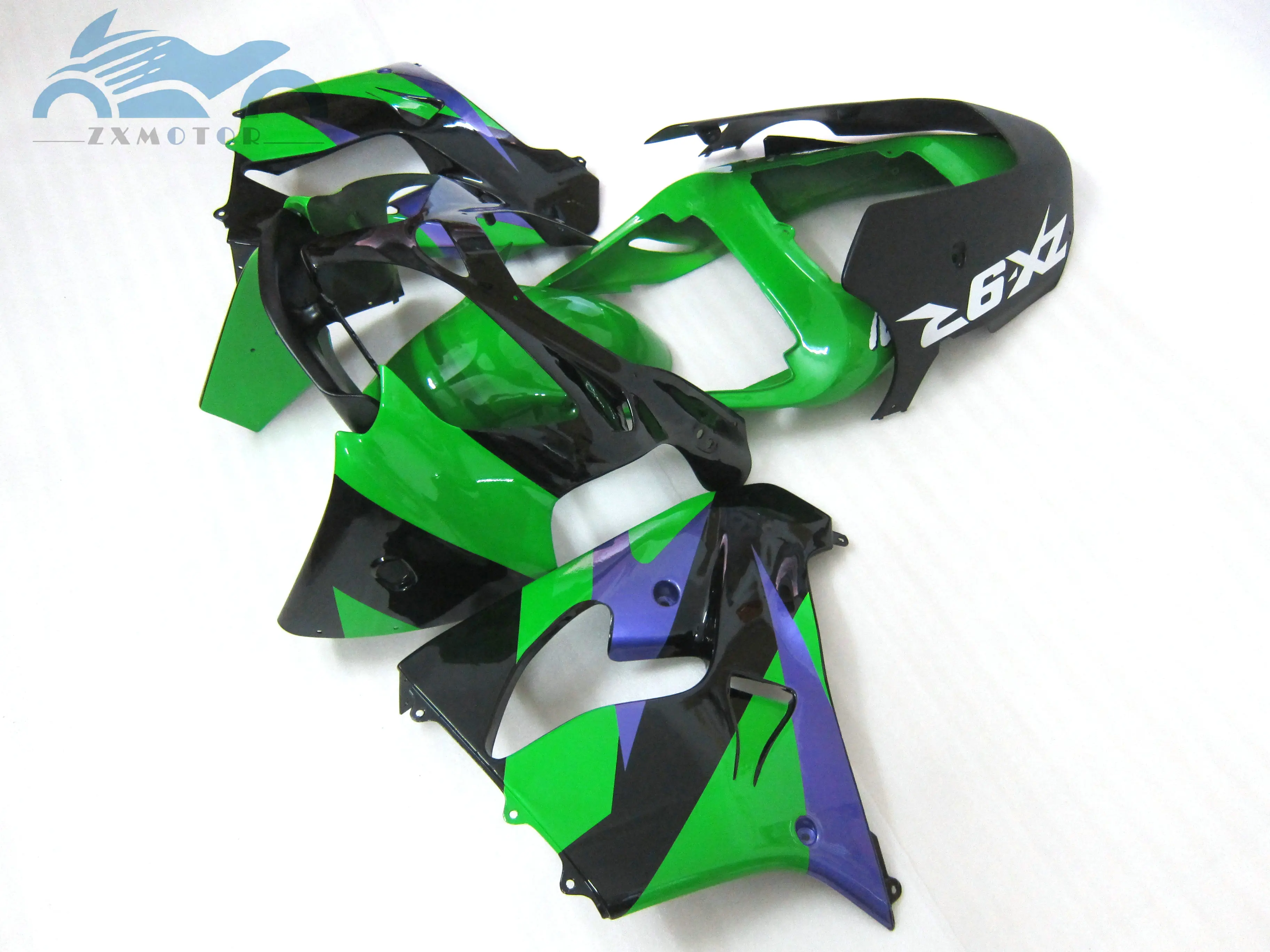 Бесплатные пользовательские наборы обтекателей для KAWASAKI Ninja ZX9R 2002 2003 ABS пластик