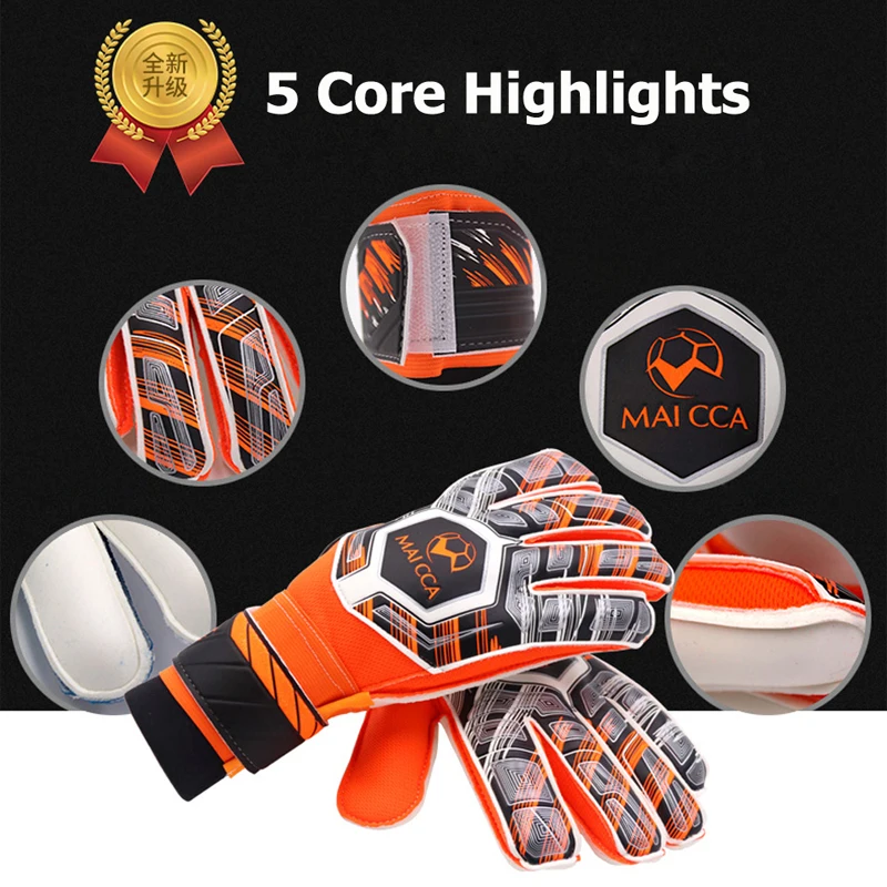 Professional Football Goalkeeper Gloves Kids Football Gloves Boys Thicken Latex Soccer Goal Keeper Goalie Training Gloves