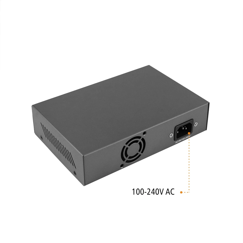 10-портовый POE коммутатор с 8 портами PoE 10/100 Мбит/с стандарт IEEE802.3af/at для IP-камеры |
