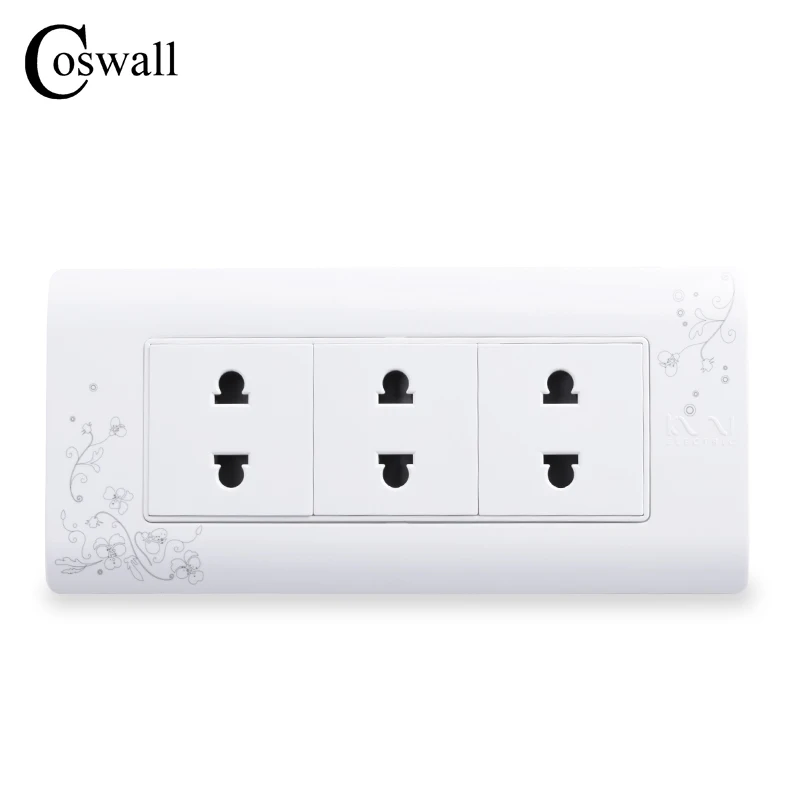 Универсальная штепсельная вилка COSWALL простая настенная электрическая розетка 2