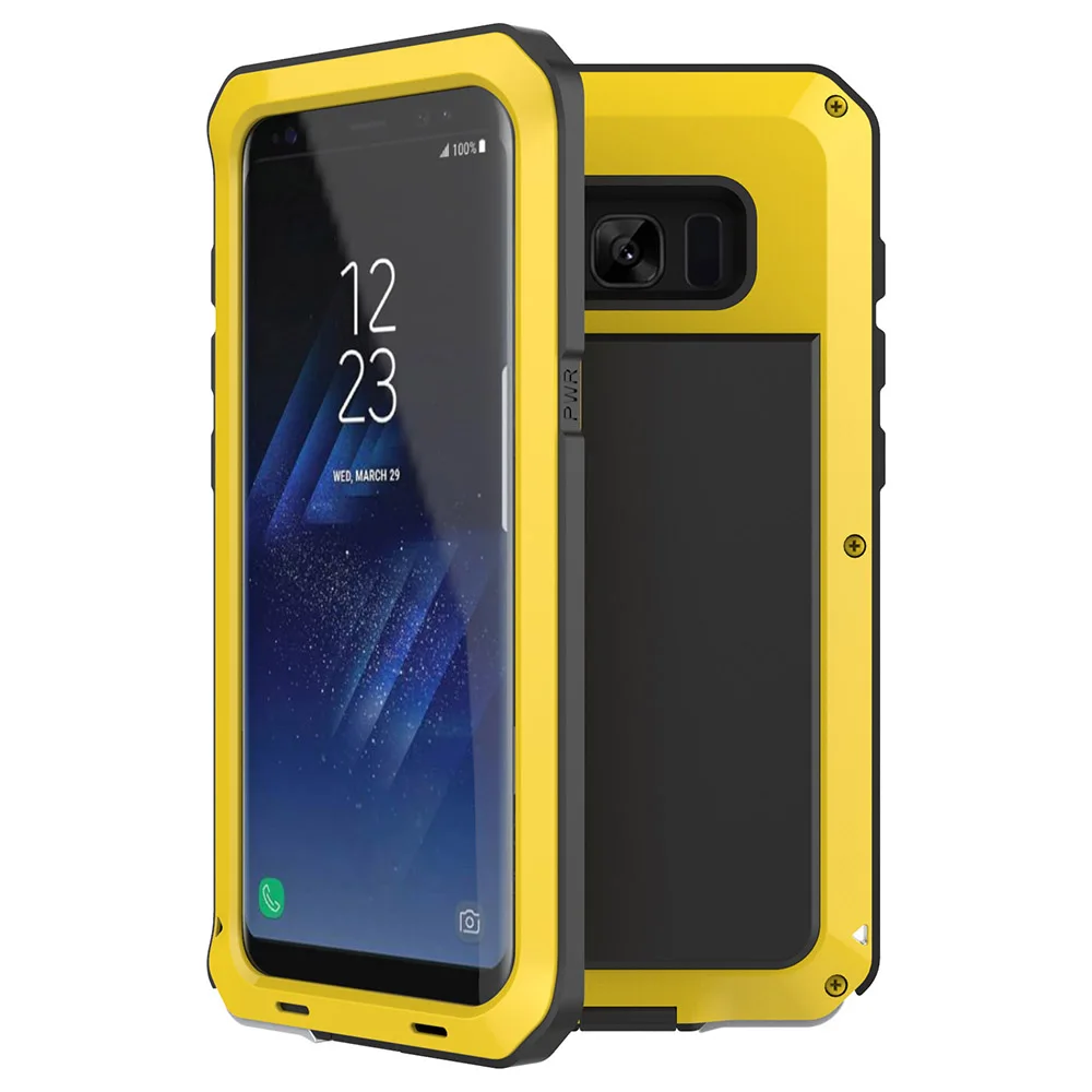 Полная защитная сверхпрочная Защита для samsung Note10 S10 S10E S9 S9plus S7 S8 S8Plus Роскошный Металлический противоударный