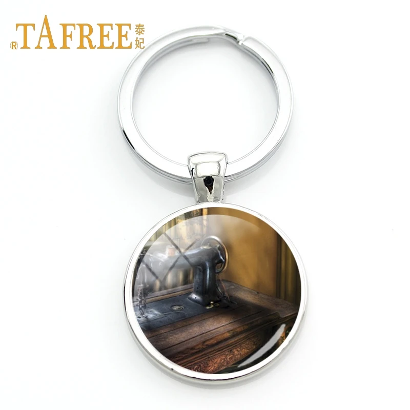 TAFREE модная швейная машина брелок художественное изображение стеклянный кабошон
