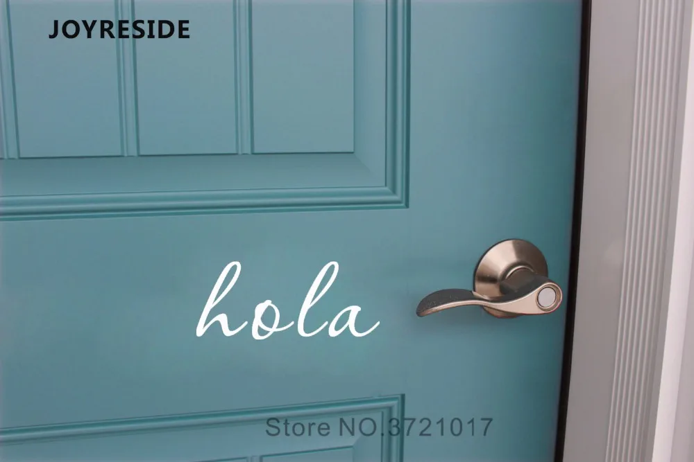 Hola Hello Home наклейки на стену для передней двери или стены теплые виниловые дома