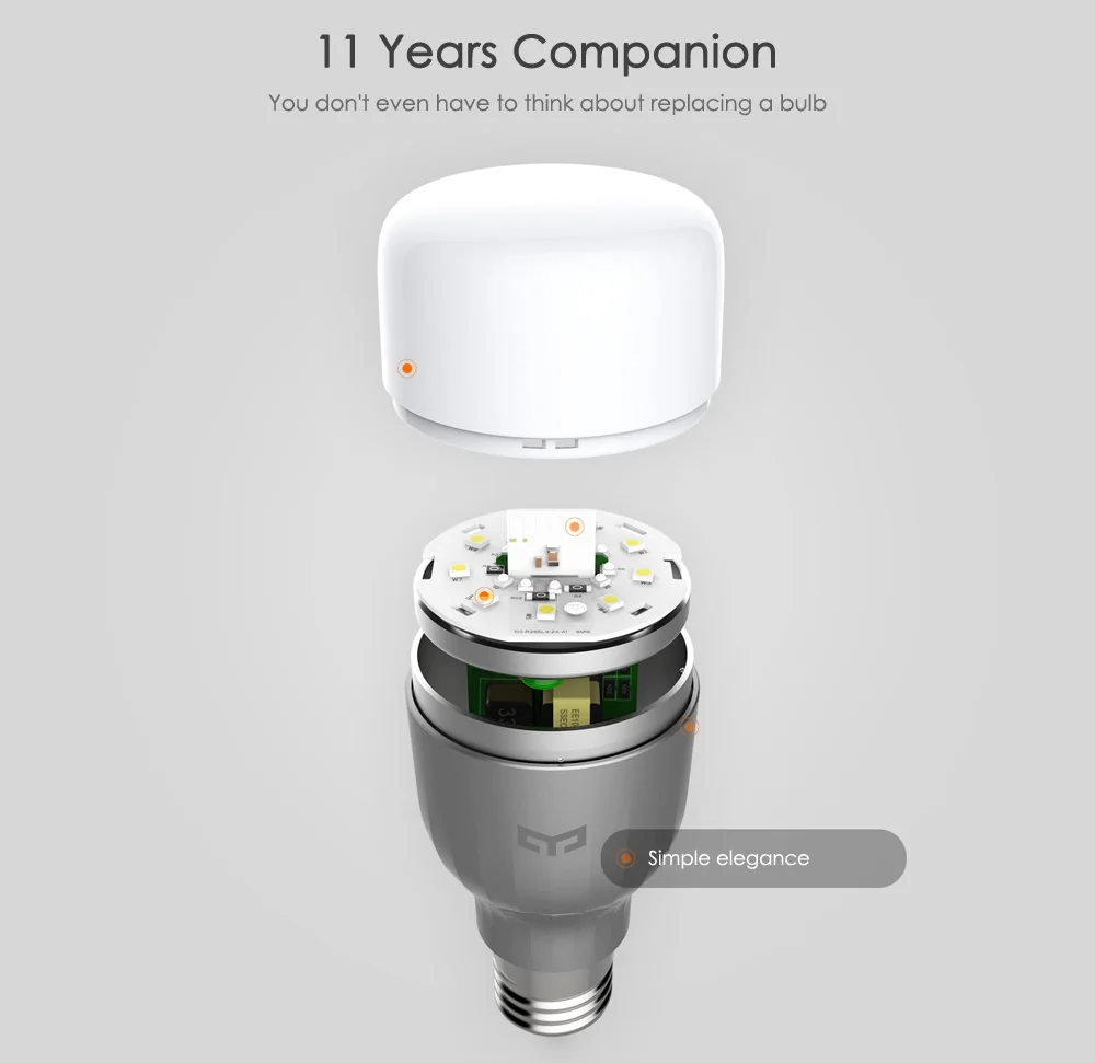 Xiaomi Yee светильник светодиодный лампочка RGB/холодный белый 5 Вт/9 Вт 6500 К E27 лампочка светильник лампа 220 В WiFi Enab светодиодный Поддержка Google Home