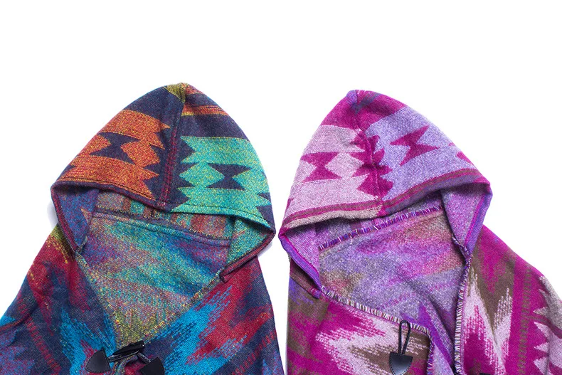 Модные зимние пончо Feminino Inverno с Кепки Boho богемный мягкий Одеяло негабаритных бахромой шарф палантины шали