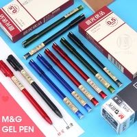 mg simple pure gel pen 0 5mm andstal black blue red pen gel ink refill gelpen school office supplies stationary pens