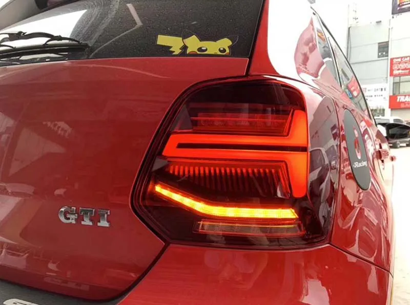 2 шт. автомобильный Стайлинг для VW polo задние фонари 2011- для polo светодиодный задний фонарь+ сигнал поворота+ тормоз+ обратный светодиодный свет