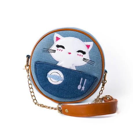 Горячий НОВЫЙ 4 шт./компл. Японский Корейский Свежий Холст Сумочка Cute Kitty Cat