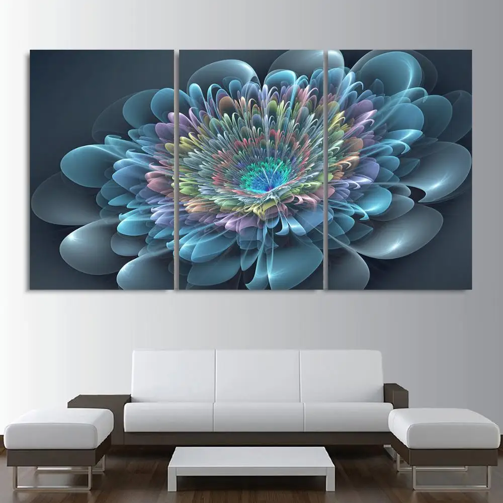 

3 Panel printed painting Flower Painting Canvas Wall Art Picture Home Decoration Living Room Canvas Modern painting LS113