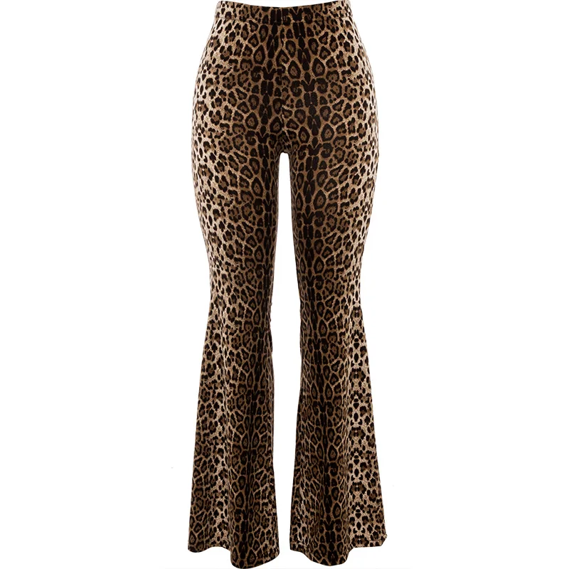

2019 Top Sale New Jazz Dance Pant Sexy Leopard Print Long Trousers Nightclub Clothing Fashion Bell-bottoms Stage Costume VDB227