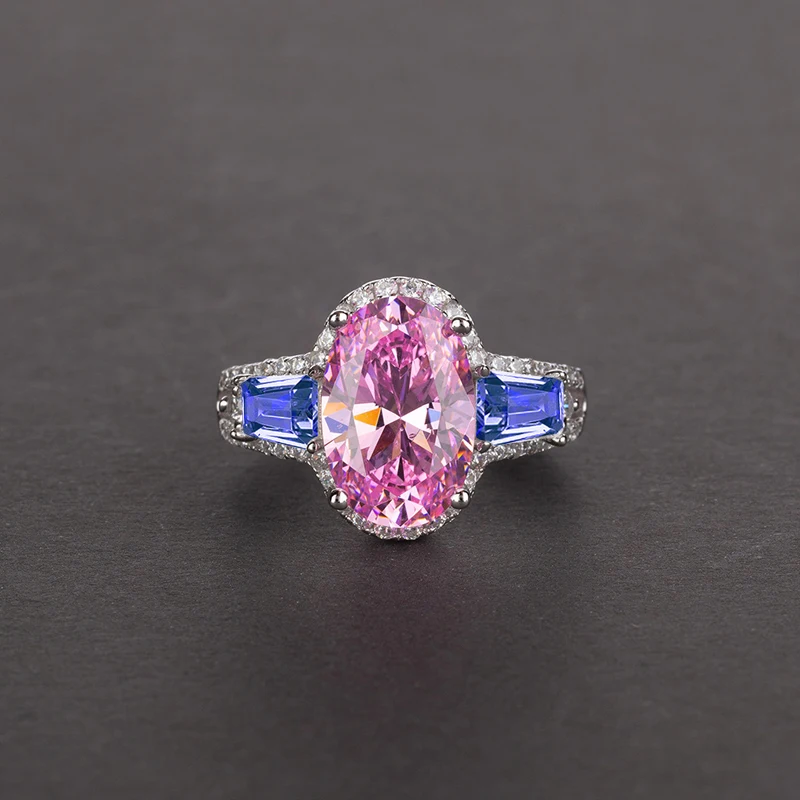 OEVAS 100% стерлингового серебра обручальные кольца для женщин большой овальной