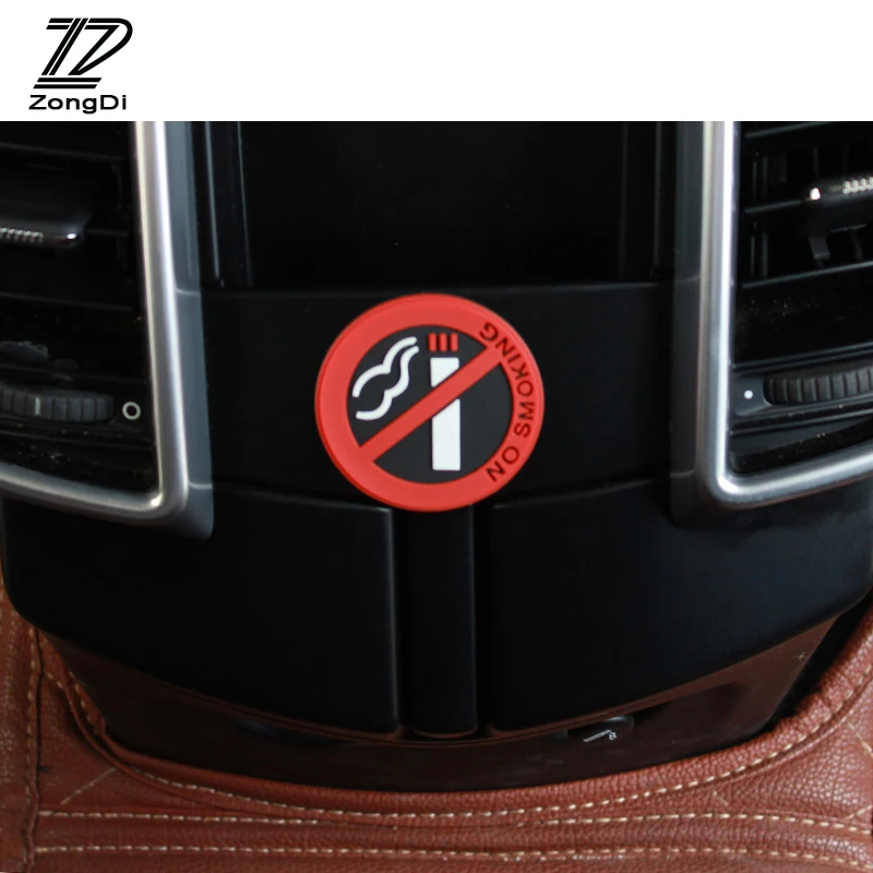 ZD 1 шт. автомобильные наклейки логотип NO SMOKING для Mini Cooper Volkswagen VW Polo Passat B6 B7 B8 Golf 4 5 6 7