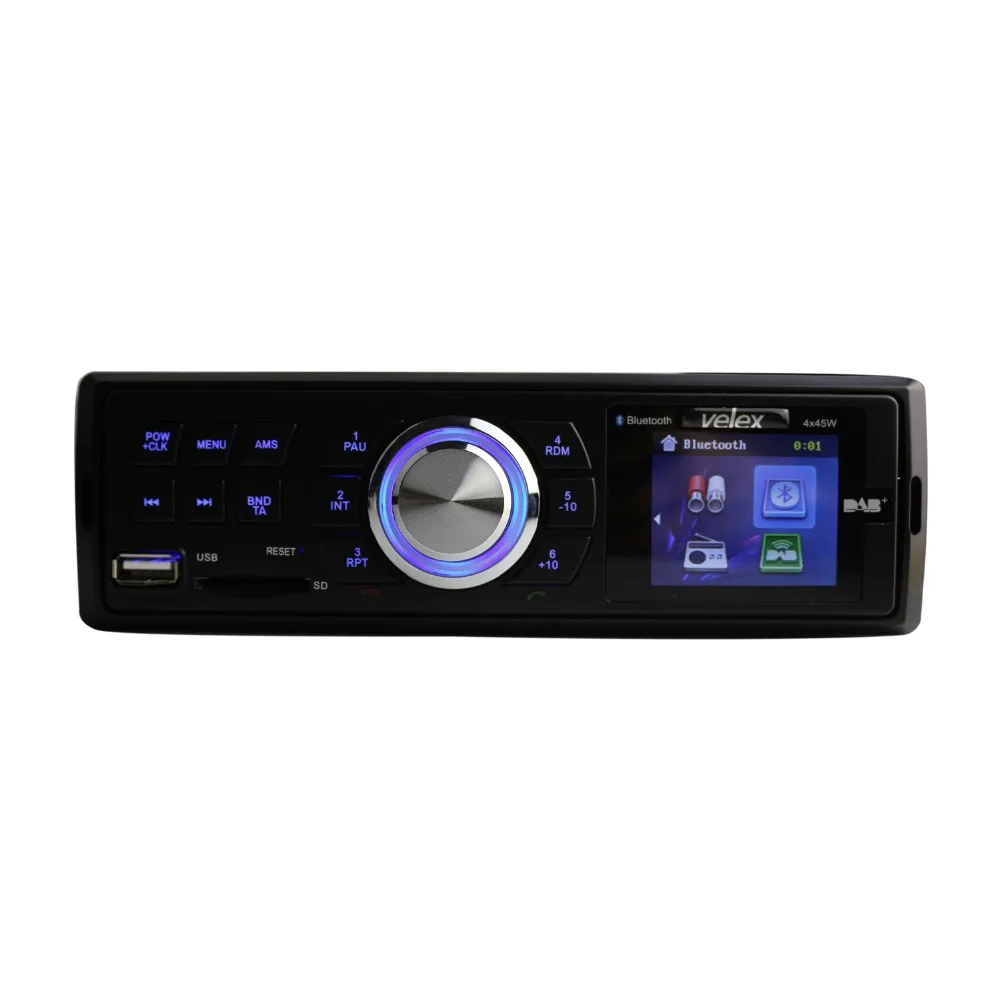 Автомобильный DAB+ аудио радио AM/FM/RDS/Bluetooth/MP3/4X45 W 2,5 'TFT дисплей Авто цифровой приемник встроенный микрофон Hands-free звуковая система