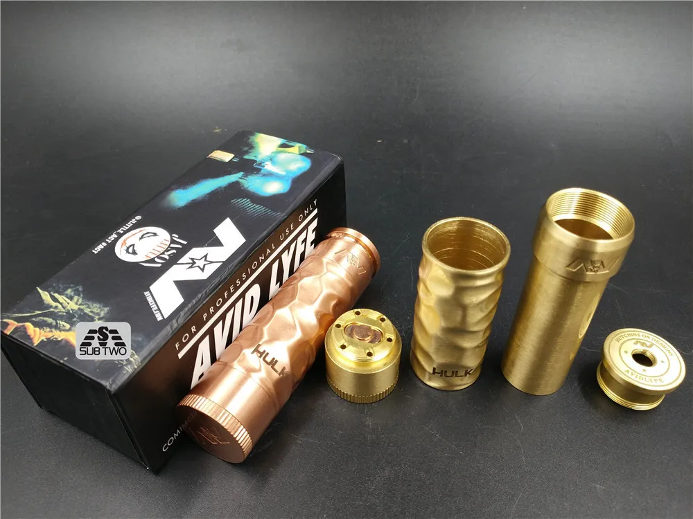 

New Sub Two AV Meteorite mod 1:1 25mm Diameter atomizer vape with E cigarette mechanical mod 510 thread