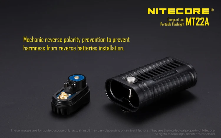 NITECORE MT22A 260 люменов CREE XP-G2 S3 светодиодный светильник, вес ладони, портативный светильник-вспышка, без батареи АА,, 3 цвета