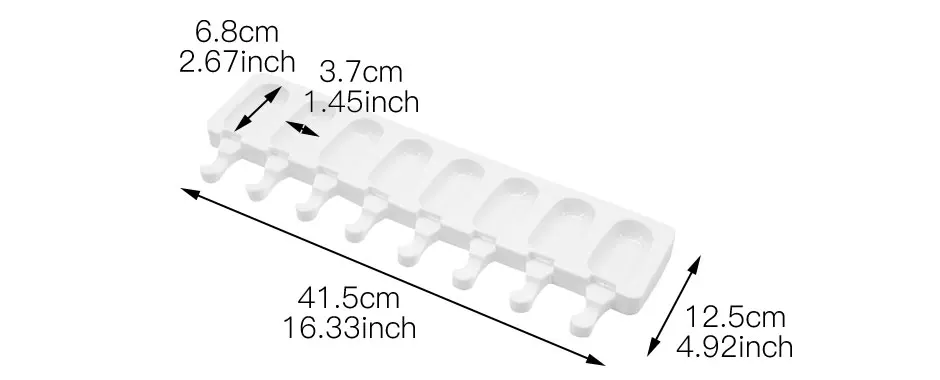DINIWELL, большие силиконовые формы для украшения торта, инструменты для выпечки, 8 отверстий, формы для мороженого, DIY формы для кубиков льда, десертный лоток, формы для мороженого